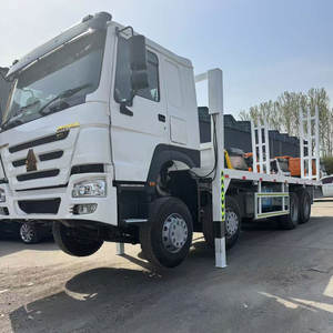 Usato Howo 8x4 autocarro pesante a pianale piatto con prestazioni <span class=keywords><strong>eccezionali</strong></span> Euro 2 Standard di emissione carburante Diesel sterzo sinistro - Product Image 3