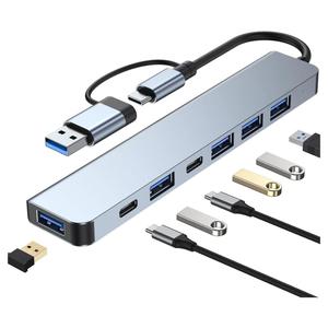 SY <span class=keywords><strong>usb</strong></span> <span class=keywords><strong>c</strong></span> pemisah adaptor <span class=keywords><strong>otg</strong></span>, hub stasiun Dok <span class=keywords><strong>USB</strong></span> <span class=keywords><strong>C</strong></span> 7 in 1 <span class=keywords><strong>usb</strong></span> 3.0 USB2.0 Tipe <span class=keywords><strong>c</strong></span> pemisah adaptor Multiport untuk komputer laptop - Product Image 2