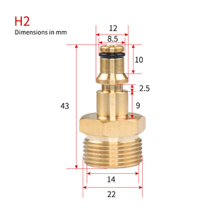 Raccord rapide pour tuyau en cuivre pur SPS M22-14 série H, adapté à <span class=keywords><strong>Bosch</strong></span> - Product Image 3