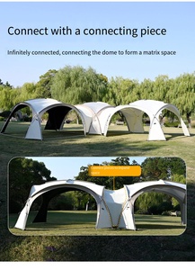 <span class=keywords><strong>Tente</strong></span> dôme grande taille XFY, abri de camping super épais résistant au vent, cabane de plage portable pop-up avec protection solaire - Product Image 4
