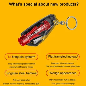 Wholesale Car Emergency Hammer Multifunction <b>Glass</b> Breaker Safety Belt <b>Cutter</b> Keychain Self Tool - Product Image 5