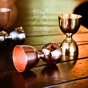 Chất lượng cao uống cổ điển Cocktail công cụ đo lường đôi cuối JIGGER