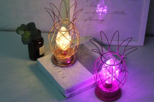 High Quality Iron Metal Shade Switch Control LED Christmas Decoration <strong>Lights</strong> Modern <strong>Pineapple</strong> Design for Living Room Smart Home - Product Image 5