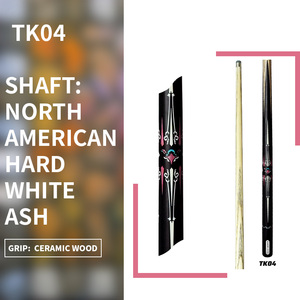 Stecca da Biliardo ASRB CUE TK04 di Alta Qualità, in Legno di Frassino Bianco Nordamericano, Punta in Pelle, Resistente, 20 oz, 145 cm, Modello Ronnie - Product Image 2