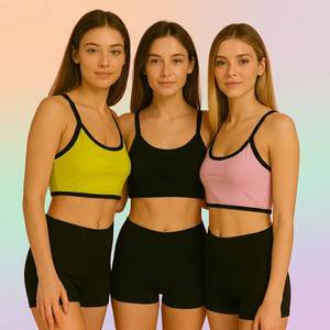 Completo sportivo da donna 2 pezzi: reggiseno e perizoma per yoga, traspirante, ad asciugatura rapida, a vita alta, con spalline regolabili, per fitness - Product Image 5