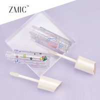 Tube de brillant à lèvres transparent 4,5 ml avec logo personnalisé et design imprimé en 3D, tube de rouge à lèvres liquide, flacon vide pour huile à lèvres et emballage – Vente en gros