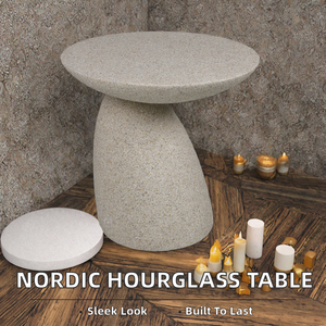 โต๊ะกาแฟทรงกลมสไตล์นอร์ดิกสมัยใหม่ ทำจากไฟเบอร์กลาส สำหรับห้องนั่งเล่น เฟอร์นิเจอร์บ้าน ใช้ได้ทั้งในบ้านและนอกบ้าน รุ่น MEIYE MY-T12 - Product Image 1