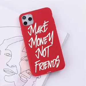 OEM/ODM Fashion 16 Pattern TPU Soft Phone Case for iPhone 14 Cool Make Money No Friend Cover for iPhone 13 12 11 6 7 8 XR XS Max