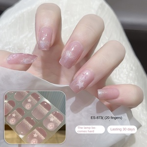 รูปลอกศิลปะแบบติดง่ายต่อการทาเล็บเจลกึ่งปัจจุบันพร้อมรังสียูวีในระยะยาวแถบผ้าพันเจล UV สำหรับตาแมวติดทนนานมี3000สไตล์ - Product Image 4