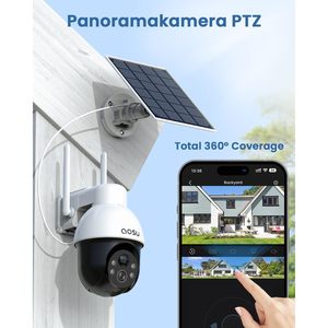 Aosu Solar <b>Security</b> <b>Camera</b> 5MP Wireless Outdoor Battery Powered <b>WiFi</b> Panoramic PTZ Home Surveillance System - Product Image 2