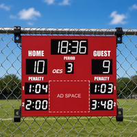 Tableau de scores électronique de lacrosse avec télécommande sans fil pour matchs de lycée sur terrain extérieur