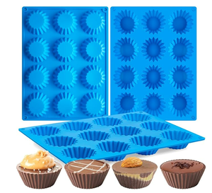 Moldes <span class=keywords><strong>de</strong></span> <span class=keywords><strong>Silicona</strong></span> Antiadherentes <span class=keywords><strong>de</strong></span> 12 Cavidades para Copas <span class=keywords><strong>de</strong></span> Mantequilla <span class=keywords><strong>de</strong></span> Maní y Bombones <span class=keywords><strong>de</strong></span> Chocolate para Fat Bombs - Product Image 1