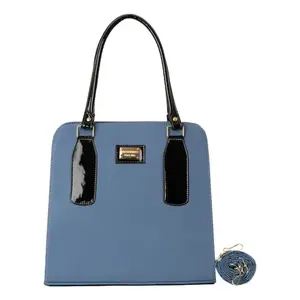 Bolso de Mano Azul para Mujer Fana Cruz M3873, Forro de Cuero Genuino, Cierre de Solapa, Uso Diario - Product Image 3