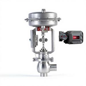 Vanne de régulation pneumatique haute température Spirax Sarco Steri-Trol avec positionneur DVC6200 pour l'industrie pharmaceutique OEM - Product Image 1