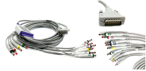 ใช้ได้กับสาย <span class=keywords><strong>ECG</strong></span> สำหรับผู้ป่วยแบบชิ้นเดียวหลายชิ้นสายเคเบิล <span class=keywords><strong>ECG</strong></span> 10สายตะกั่ว EKG - Product Image 4