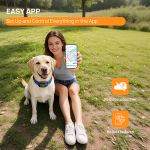 Collier intelligent GPS pour <span class=keywords><strong>chien</strong></span> avec application gratuite, clôture sans fil, étanche IP67, rechargeable, collier d'entraînement intelligent pour chiens, sans abonnement - Product Image 2