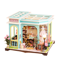 Lindo Kit de Casa en Miniatura de Tienda de Sastrería con Luz LED, Kit de Casa de Muñecas de Tienda de Sastrería con LED y Muebles para Regalo
