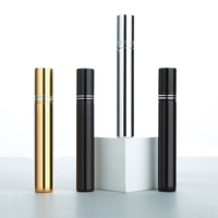 SUMEEAR Atomizadores de Perfume de Vidrio Electrochapado UV de 15ml (Dorado/Plateado/Negro) con Pulverización Fina, Antiderrames, Reutilizables, Esenciales para Viaje