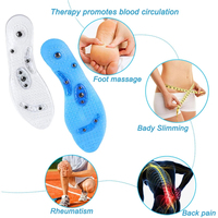 Semelles magnétiques d'acupression en gel avec soutien de la voûte plantaire, amortissantes, pour massage des pieds, perte de poids et soulagement par réflexologie