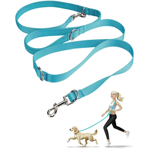 Correa de entrenamiento multifuncional para perros, correa doble de nailon de 8 pies para cachorros pequeños y medianos - Product Image 1