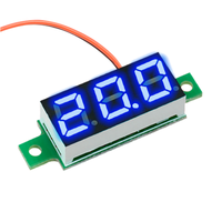 0.28 Inci 3 Digit 2 Kabel DC4.5-120V 200V Tampilan LED Meteran Digital Voltmeter Indikator Uji Monitor Detektor Mobil Sepeda Motor