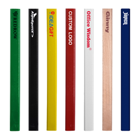 Cadeau idéal, cadeau promotionnel, crayon de charpentier, matériau en peuplier, crayons HB standard, vente en gros, crayon en bois personnalisé pour la construction