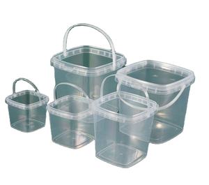 Conteneur à miel en plastique de qualité alimentaire professionnel, seau à lait de 5 gallons, seaux carrés pour yaourt de 5L à 25L avec poignée, utilisation en cuisine - Product Image 1