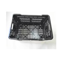 Caisse à lait pliable en plastique de 12,7 gallons, panier de rangement empilable, conteneur de transport logistique pour supermarché et entrepôt