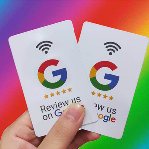 بطاقة هدايا قابلة للتخصيص من البي في سي مع تقنية إن إف سي ورمز الاستجابة السريعة قابلة للبرمجة لوسائل التواصل الاجتماعي وجوجل بلاي مع شريحة 215 مقاومة للماء من ماركة زد دي إف - Product Image 6