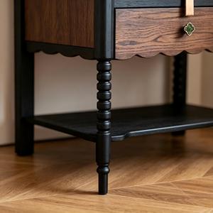 Midcentury Antique Modern Luxury Solid Wood Nightstand & Side Table <b>Drawer</b>-Eco-Friendly Bedroom Living Room Furniture - Product Image 2