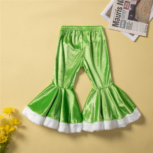 Nuovo abbigliamento per bambini e bambine 2 pz Set paillettes scintillio stile bambino rosso verde <span class=keywords><strong>Costume</strong></span> per natale natale - Product Image 4