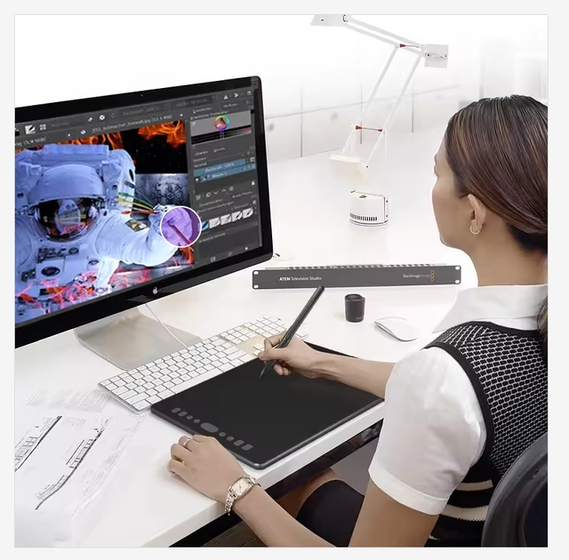 Professional Drawing Tablet Digital Drawing Pad 8192 Level Graphic Tablet LCD Stylus Digital Graphic Drawing Tablet with Stylus