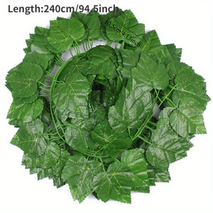 Ning Chen Artificial Ivy Vine 240cm Green <b>Leaf</b> Garland For <b>Wall</b> Hanging <b>Decor</b> - Product Image 1