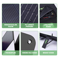 Ebl Panneaux solaires portables monocristallins pliables bon marché de 200 W, source d'alimentation portable, centrale électrique pour l'extérieur