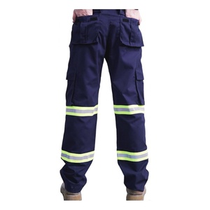 Pantalones <span class=keywords><strong>de</strong></span> Alta Visibilidad Resistentes al Fuego FR, <span class=keywords><strong>de</strong></span> Sarga <span class=keywords><strong>de</strong></span> Algodón <span class=keywords><strong>de</strong></span> 7.5 oz <span class=keywords><strong>con</strong></span> Cinta Reflectante - Product Image 3