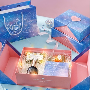 Phổ biến cao cấp Quà Tặng tùy chỉnh in logo đôi cửa từ nắp đóng cứng nhắc bao bì các tông Hộp thiết kế - Product Image 1