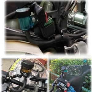 Depósito de Aceite de Freno para Motocicleta Motochi con Abrazadera de Manguera, Transparente y de Color, para Modificación de Carreras - Product Image 4
