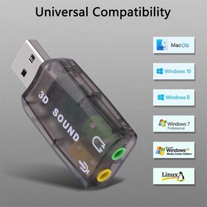 Xput Bộ Chuyển Đổi Âm Thanh Bên Ngoài Ảo <span class=keywords><strong>5.1</strong></span> Kênh 3D USB 2.0 <span class=keywords><strong>Card</strong></span> Âm Thanh Stereo Đến 3.5MM Mic Headphone Cho Máy Tính Xách Tay - Product Image 5