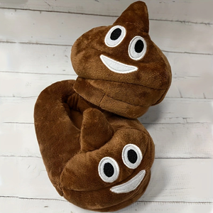 <span class=keywords><strong>Chaussures</strong></span> d'intérieur d'hiver en peluche pour femmes Confortable tout-en-un Happy Face Merde Funny Cartoon House for Slippers Warm and Cozy - Product Image 2