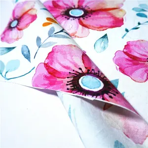 Baru desain bunga dicetak 100 cotton poplin kain kustom cetak digital katun poplin untuk Kemeja, gaun 120/140GSM