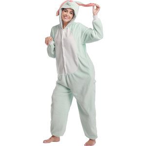 Gran oferta, mono de franela de lana para mujer, estampado de <span class=keywords><strong>conejo</strong></span>, Animal de dibujos animados coloridos para <span class=keywords><strong>Kigurumi</strong></span>, ropa de dormir, trajes de pijama informales, 3 uds. - Product Image 4