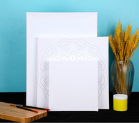 Vente en gros bon marché 30*40 cm ou panneau de toile 100% coton vierge blanche de taille personnalisée pour la peinture