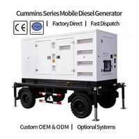 Générateur diesel mobile personnalisé de 100 à 500 kW, faible consommation de carburant, faible bruit, contrôle intelligent pour les stades, les écoles, les chantiers de construction, les mines