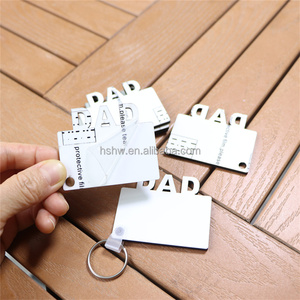 MDFSUB 50*60mm Porte-clés vierges en MDF double face pour sublimation, cadeau de la Fête des Pères pour <span class=keywords><strong>papa</strong></span> avec film protecteur - Product Image 3