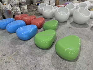 Y336 Elephant Animal-Shaped Fiberglass Bottom <b>Stool</b> Custom Size Weatherproof Outdoor Art Decor Furniture for Hospital & Park Use - Product Image 5