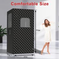 Carpa de Sauna Plegable para Baño y Hogar, Impermeable, de Algodón, con Panel de Control, Enchufe Eléctrico, Repuestos Gratuitos, 1 Año de Garantía