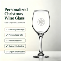 Gobelets en verre personnalisés pour cadeaux de Noël, ensemble de verres à vin rouge et à champagne