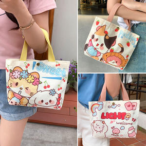 Bolso de Mano Mini de Lona con Dibujos Animados para Mujer, con Cierre de Broches, Estilo Fresco y Dulce, Primavera 2025, Bolso para Lonchera de Oficina - Product Image 3