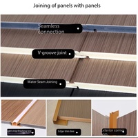 Panneau mural moderne en placage de bois, panneau mural flexible en fibre de bambou carbonisé, panneau de tête de lit en PVC pour décoration intérieure
