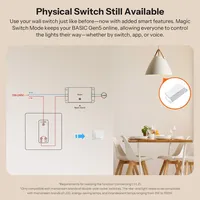 Interrupteur intelligent SONOFF Basic Gen5 Matter Over WiFi BASIC-1GS, protocole Matter, grande surface tactile, fonctionnement fiable avec l'écosystème Apple